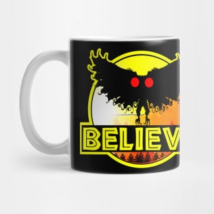 Mothman Believe West Virginia Wing Humanoid Moth Retro Vintage Monster Funny Mug